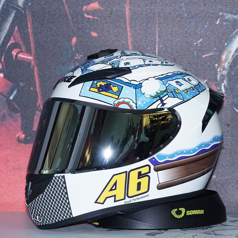 Capacete de Motocicleta Fechado Masculino Feminino DOT Inverno Segurança Antiembaçante Impermeável Pilotagem Moto Capacete Motocross