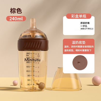 ? Minitutu ?Newborns aged 0-3-6 months, PPSU thermosensitive bottle/anti-colic, bottom return air exhaust