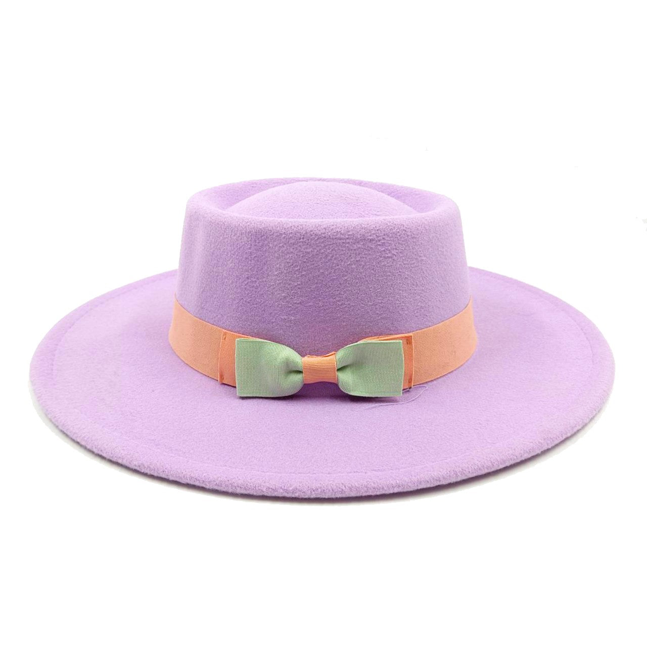 2022 new oversized edge flat top hat retro French felt hat outdoor sun hat women's big-brimmed fedora hat