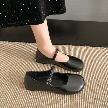 2025 New Elegant Comfortable and Versatile Woman Round Toe Lady Barefoot Flats Elegant Soft Sole Ballerina Party Mary Jane Shoes