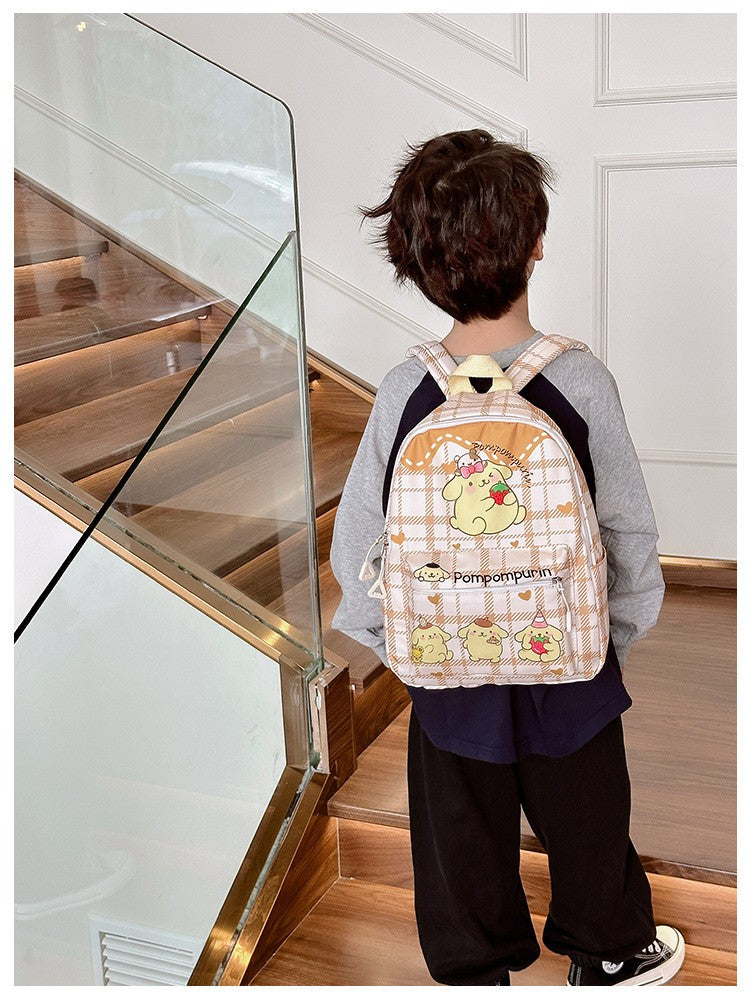Mochilas Hello Kitty Kuromi Cinnamoroll com estampa de desenho animado fofo e leve para meninos e meninas do jardim de infância