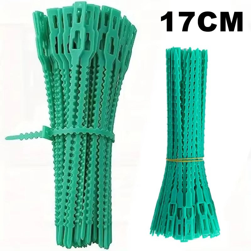 Reusable Adjustable Plastic Plant Cable Ties for Garden Vines, Trees, and Shrubs Support, Locking Nylon Zipper Organizer Tools