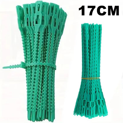 Reusable Adjustable Plastic Plant Cable Ties for Garden Vines, Trees, and Shrubs Support, Locking Nylon Zipper Organizer Tools