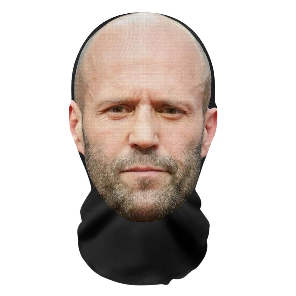 3DPattern Mesh Face Mask Head Cover Party Cosplay Props Funny Face Printed Head Scarf Famous Person Ice Silk Sunscreen Head Mask