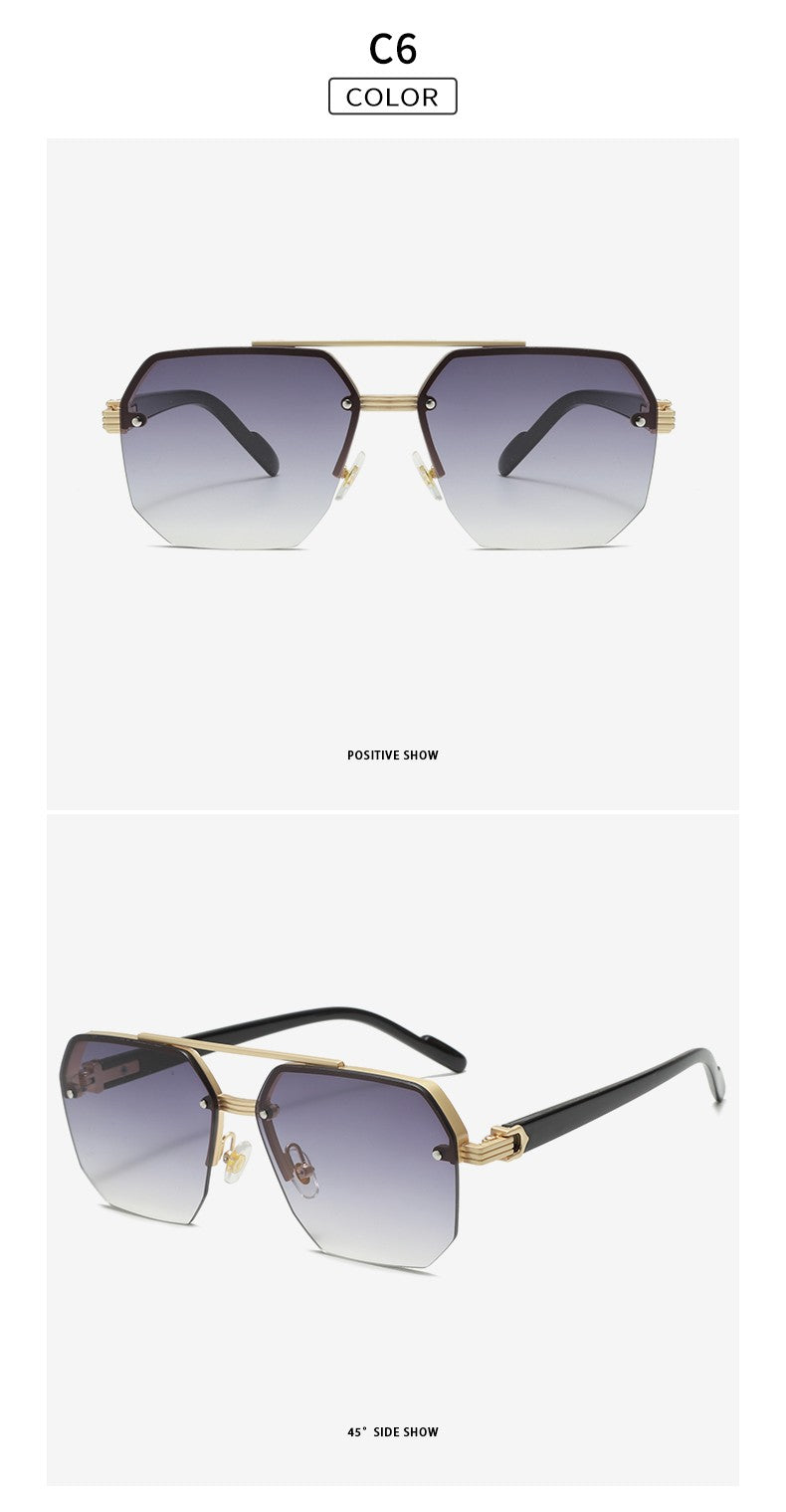 New Fashion Sunglasses Cool Men Vintage Brand Design Metal Square Sun Glasses Women Shades UV400 Oculos De Sol