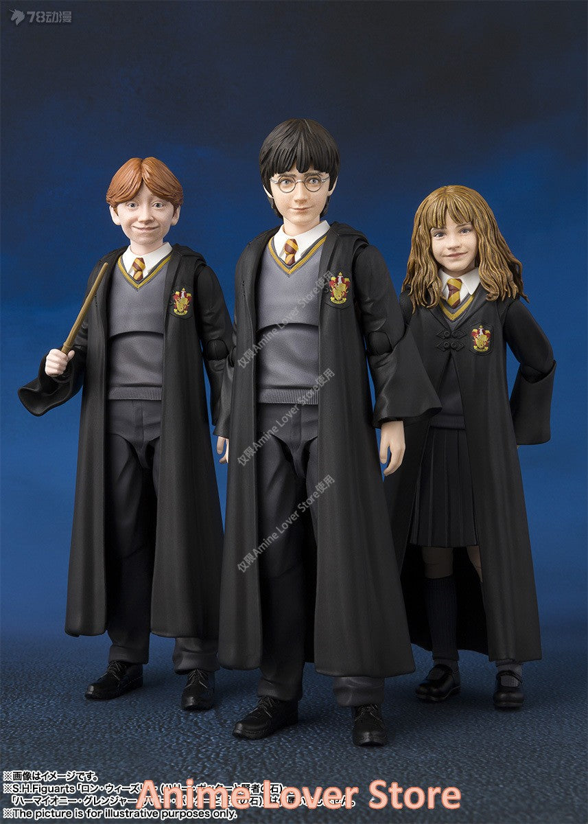 Em estoque 100% Bandai Original S.H.Figuarts SHF Harry Potter Ron Weasley Hermione Jean Granger Severus Snape Bonecos Anime Brinquedo