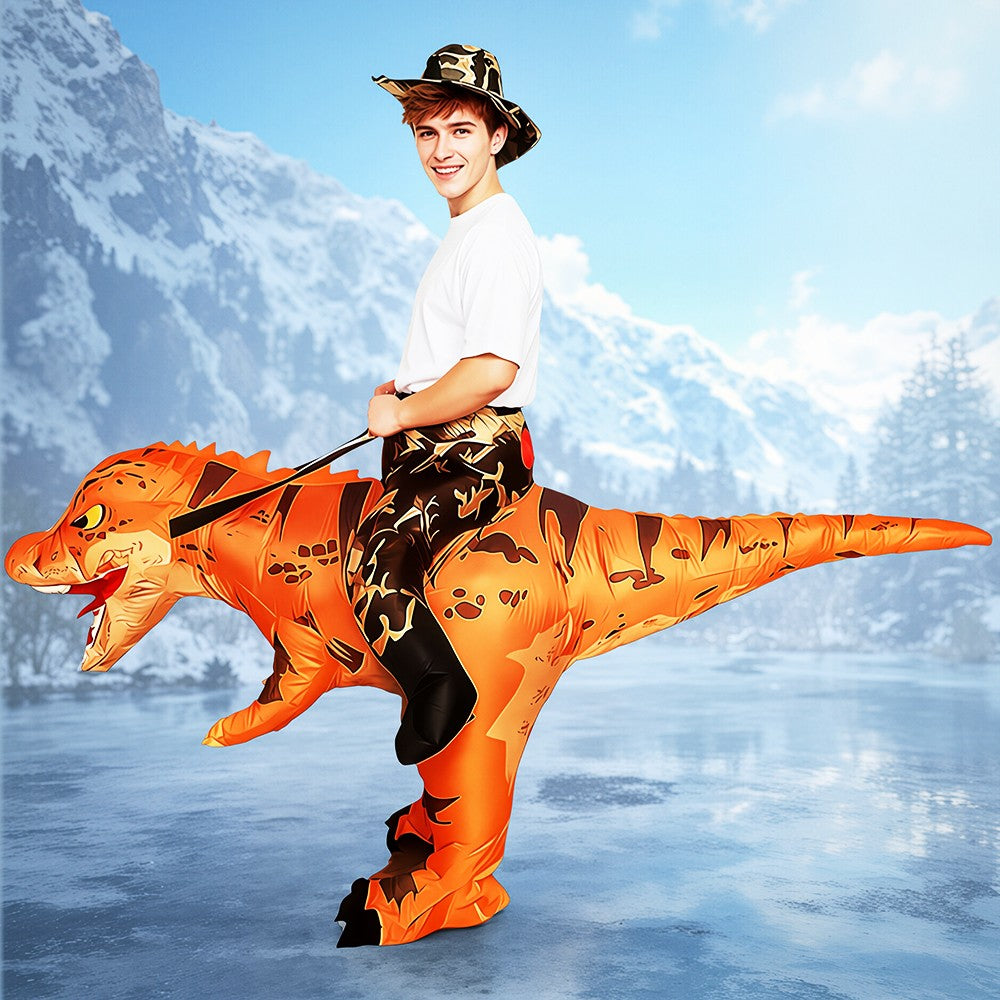 New T-Rex Skeleton Dinosaur Inflatable Costume Mascot for Adult Purim Carnival Halloween Party Cosplay Costumes Fancy Dress Suit