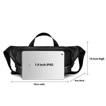 Men Multifunctional Chest Bag Solid Color New Messenger Bag Versatile Portable Shoulder Bag Large Capacity Crossbody Bag