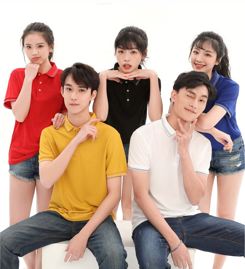 Breathable T-shirt, shirt, polo shirt, customized summer fashion, breathable short sleeved shirt, printed logo, embroidered work