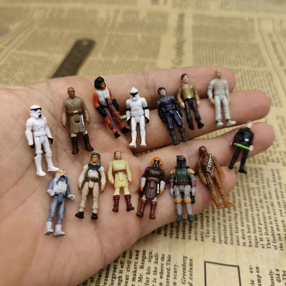 Star Wars Boba Fett Mace Windu Stormtrooper Imperial R2-D2 C-3PO Boneco Articulado de Ação Presente de Aniversário
