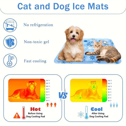 Tapete Gelado Para Pets Gelo Seco Almofada Gelada Para Pets Injeção De Água Caminhas Geladas Para Cães Mantenha Seu Pet Fresco Impermeável Resistente Ao Desgaste Para Cães E Gatos
