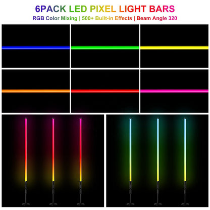 RGB Programmable Pixel LED Tube Light TL-130Ultra DMX Artnet Control for Video Studio DJ Booth