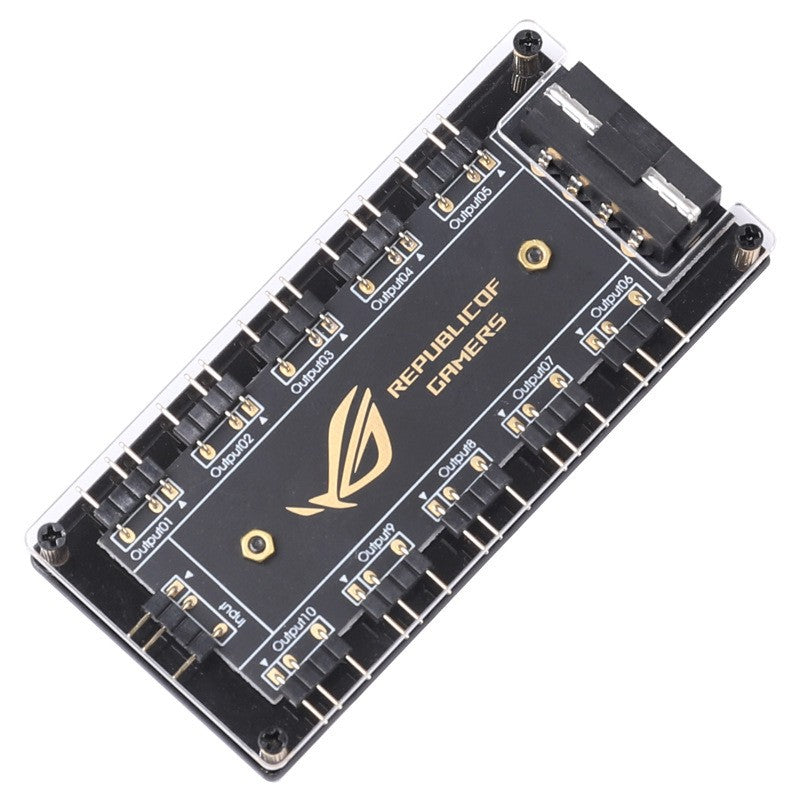 5V/3PIN ARGB Cable Splitter Hub ASUS AURA SYNC RGB Fan Hub Adapter SATA Power Extension Cable Adapter for Computer PC Cooler