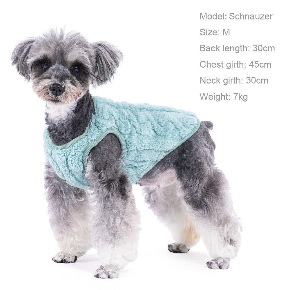 Fleece Warm Dog Cloth Sleeveless Soft Cozy Plush Vest Puppy Winter Overall for Small Medium Pet Sweatshirt  for Dog and Cat