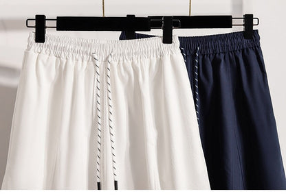 Korean Style Casual Versatile Long Skirt Plus Size Skirts Women 2025 Autumn New Fashionable High Elastic Waist A Line Skirt