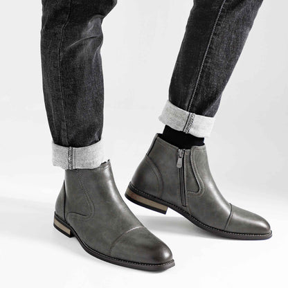 Botas Masculinas Confortáveis Moda 2025 Botas de Couro de Marca