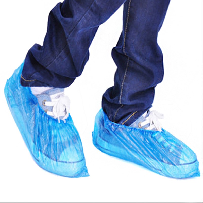 100-1000pcs Disposable Waterproof Shoe Cover Plastic Non-slip Foot Cover Indoor PE Padded Overshoes Rain Mud-proof Shoe Cover