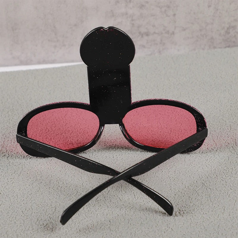 1Pcs Funny Glitter Bride Penis Shaped Sunglasses Wedding Bachelorette Party Photo Props Birthday Night Out Hen Party Decorations