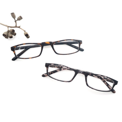 Women Men Reading Glasses Classic Small Rectangle Frame Spring Hinge Ulrta Comtable Wear Readers Eyeglass with Diopters