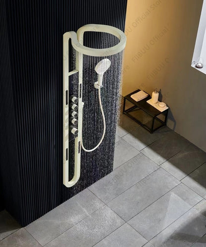 Conjunto de Chuveiro de Luxo com Display Digital, Sistema de Chuveiro com Massagem de Água Pressurizada, Chuveiro Combo e Ducha de Mão, Acessórios de Banheiro