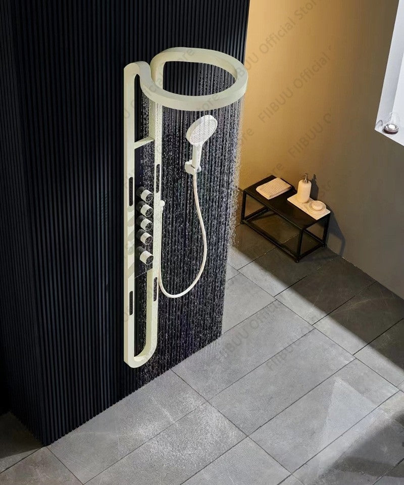 Conjunto de Chuveiro de Luxo com Display Digital, Sistema de Chuveiro com Massagem de Água Pressurizada, Chuveiro Combo e Ducha de Mão, Acessórios de Banheiro