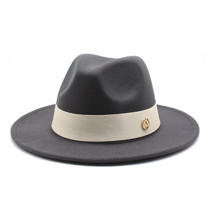 New Fedora Hat For Women Winter Elegant Fashion Formal Wedding Decorate Church Cap Panama Party Jazz Hat chapeau femme