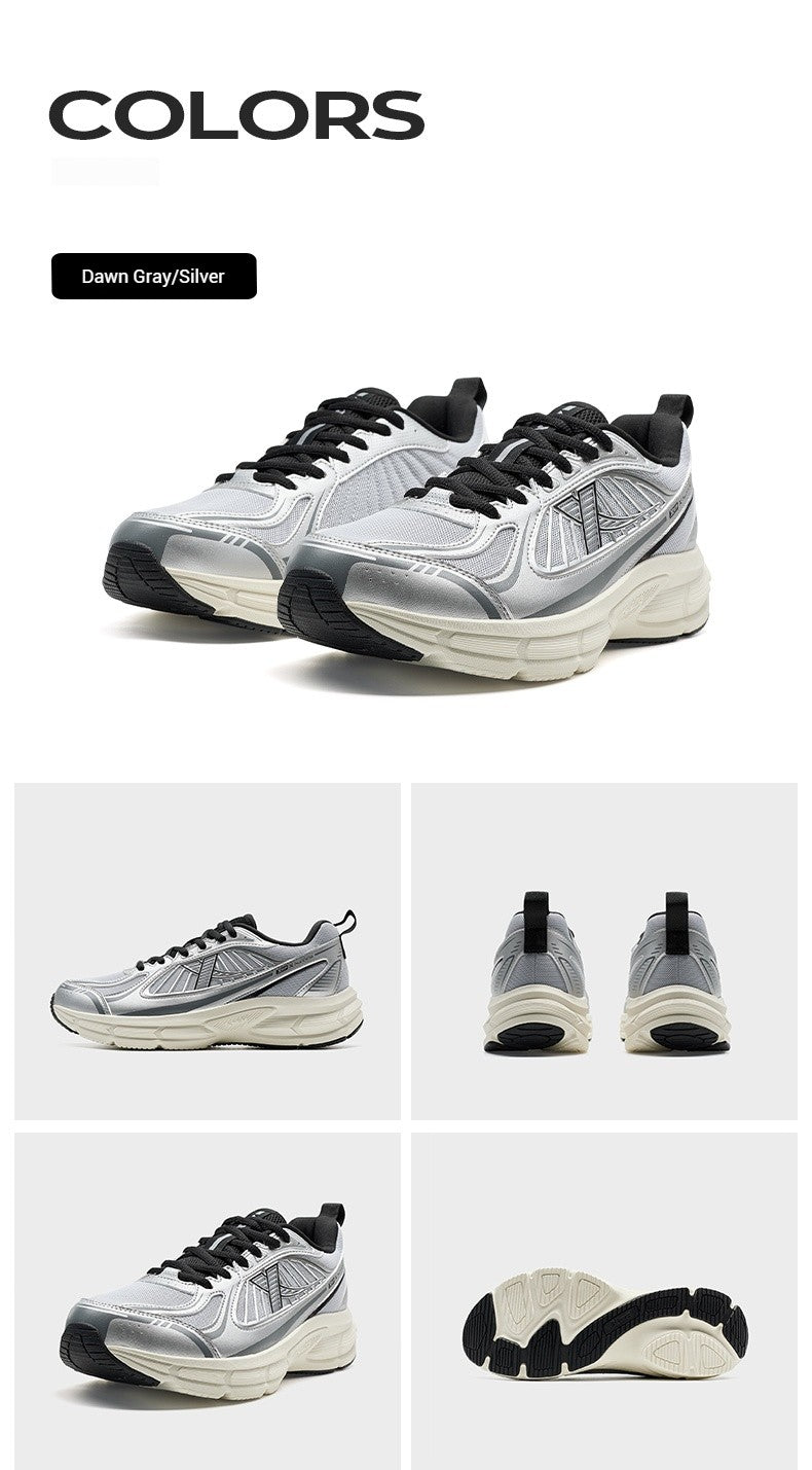 Xtep Juechen 6.0 Vintage Running Shoes Male 2025 Spring Shock Absorption Sports Shoes Street Daily Leisure Sneakers 875119110027