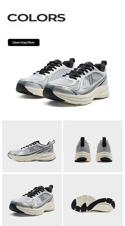 Xtep Juechen 6.0 Vintage Running Shoes Male 2025 Spring Shock Absorption Sports Shoes Street Daily Leisure Sneakers 875119110027