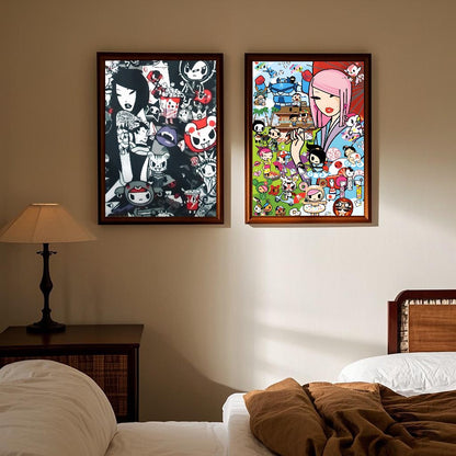 Cartoon Art Kawaii townTokidokiinside Poster HD art sticky wall waterproof home living room bedroom bar aesthetic decoration