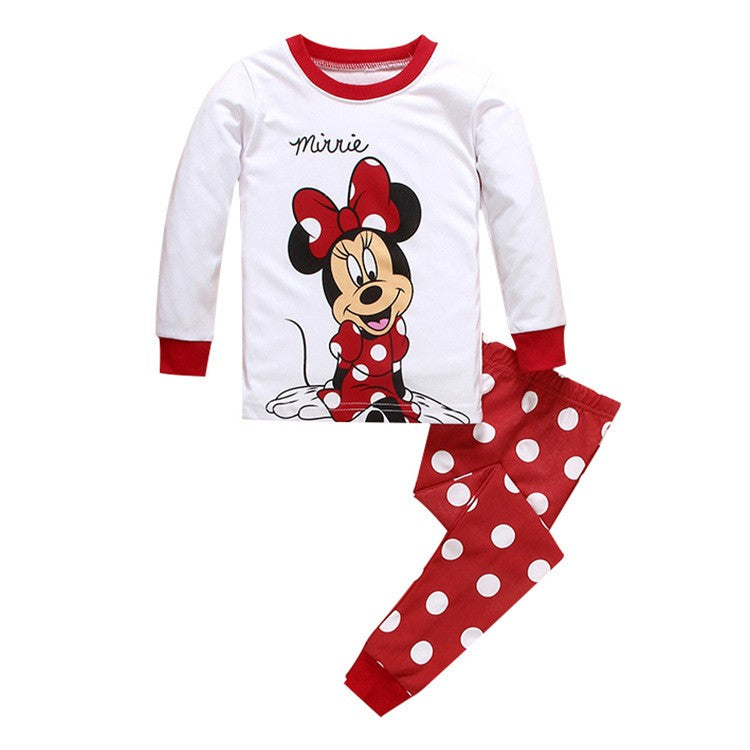 Spring Autumn Children's Clothing Sets Sleepwear Clothes Kids Pijamas minnie mouse Pajamas Set Baby Girls Pyjamas