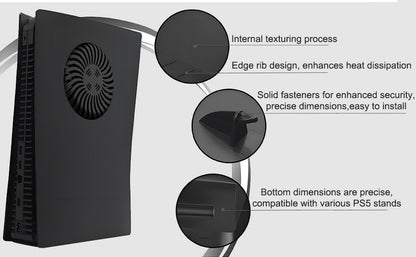 Disc Edition Faceplate with Cooling Vent Cover Shell Panels for PS5 Fat Console Protective Case Accessories for PlayStation5