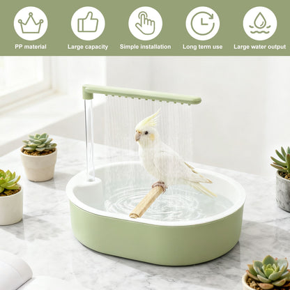 Parrot Automatic Shower Pet Bird Bath Cage Basin USB Elétrico Circulando Água Banheira para Pássaros Brinquedo Calopsita Agapornis