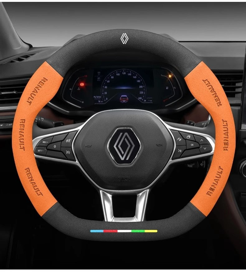 Suede Car Steering Wheel Cover For Renault Scenic Clio Laguna 2 3 4 5 Kangoo Fluence Megane Trafic Talisman Twingo Kaptur Duster