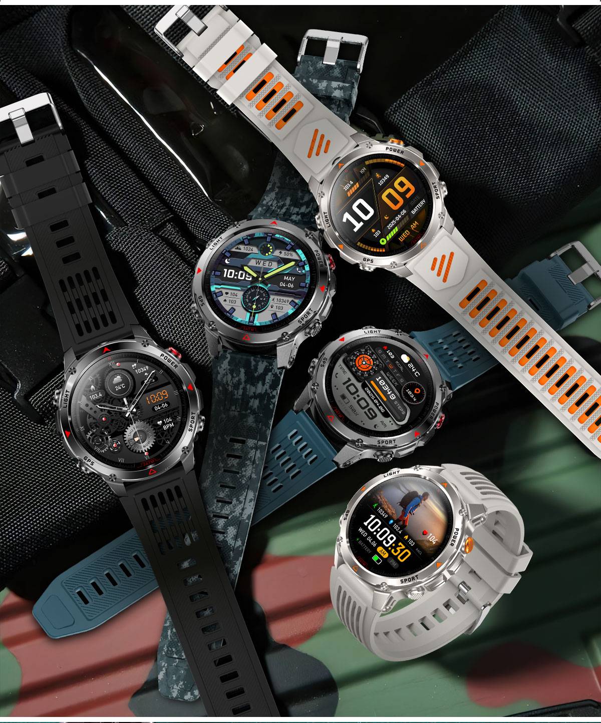 2025 Novo Smartwatch Profissional GPS Esportivo ao Ar Livre Corrida Rastreamento GPS Natação Bússola Altímetro 3ATM Pulseiras Esportivas Masculino