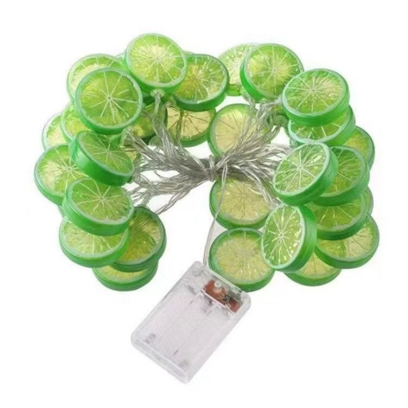 LED Lemon Garland Orange Slices String Light Yard Wedding Home Party Bedroom Decoration Battery Lamps Holiday Lighting