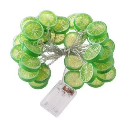LED Lemon Garland Orange Slices String Light Yard Wedding Home Party Bedroom Decoration Battery Lamps Holiday Lighting