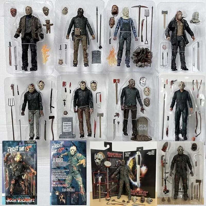 O 13º Brinquedo de Figuras NECA Sexta-Feira 13 Freddy Jason Voorhees Figura de Ação de Sangue Modelo Colecionável do Jason Presentes de Natal Halloween