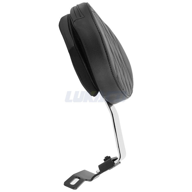 Motorcycle Adjustable Driver Rider Backrest Plug In Sissy Bar Seat Cushion Moto Pad For Harley Fatboy Heritage Softail 2007-2017