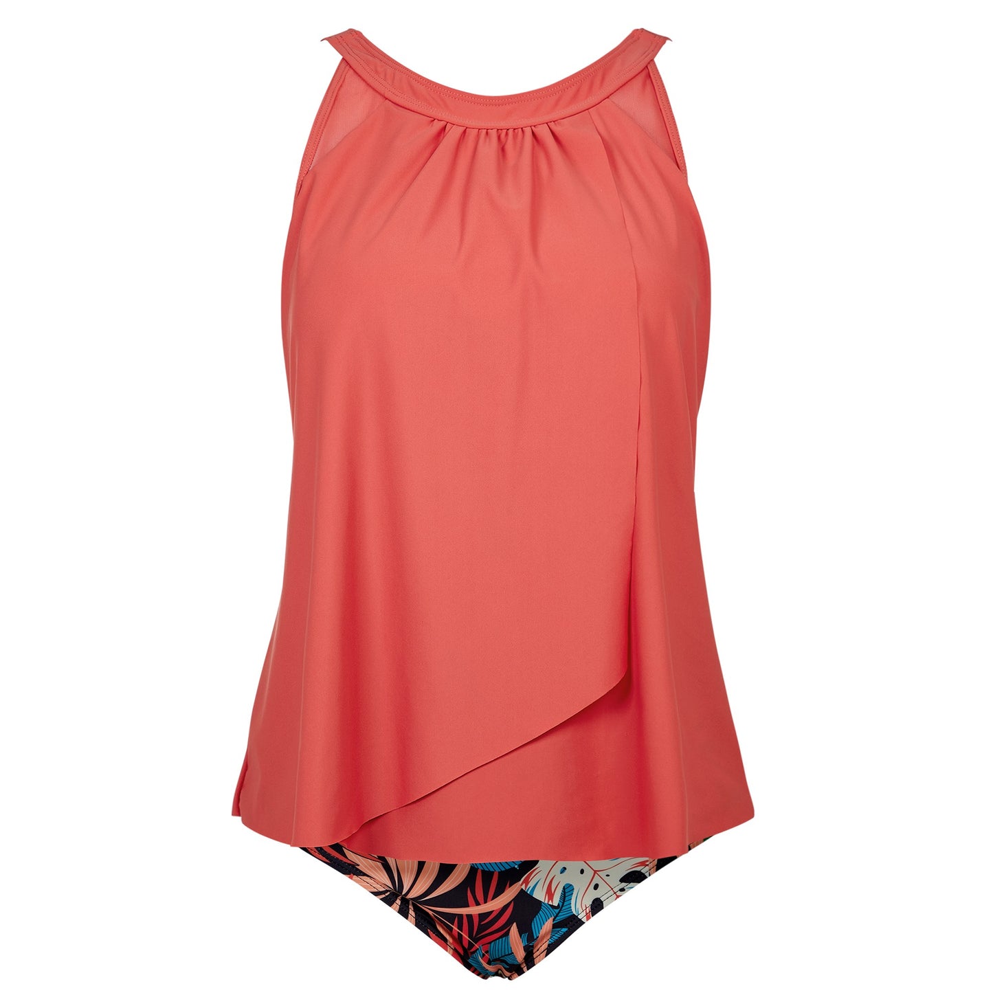 Women Tummy Control Tankini Bathing Suits High Waisted Padded Swimwear Plus Size Beachwear Swimsuit Bikini Sets Female