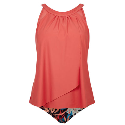 Women Tummy Control Tankini Bathing Suits High Waisted Padded Swimwear Plus Size Beachwear Swimsuit Bikini Sets Female