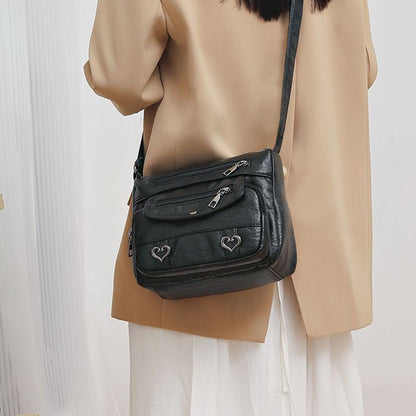 Neutral style rectangular bag for men and women, crossbody bag with large capacity, casual and fashionable single shoulder bag