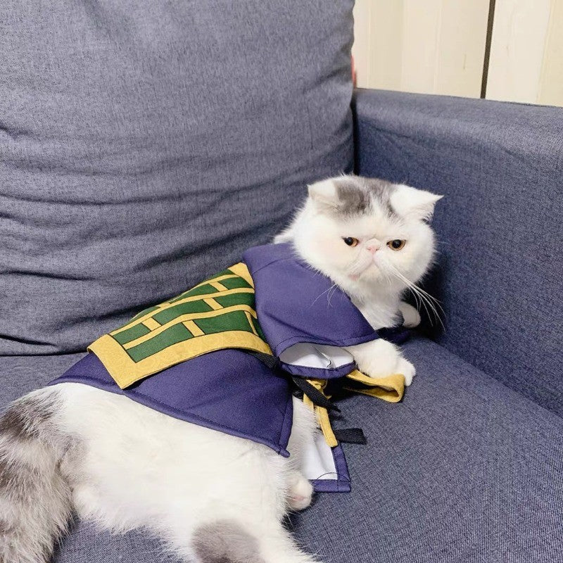Geto Suguru Fantasia Cosplay para Animais de Estimação Casaco Desenho Animado Anime Gato Cachorro Roupa de Festa Adorável Roupa para Animais de Estimação Natal Halloween Adereços Fotográficos para Animais de Estimação