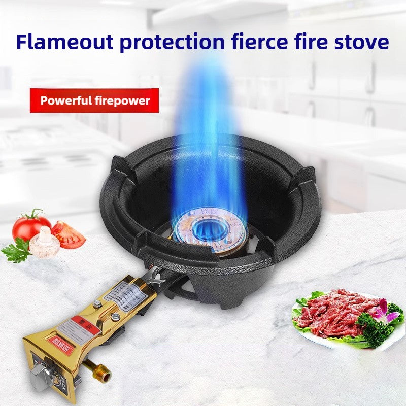 Commercial Restaurant Energy Saving Gas Stove Automatic Flameout Protection Device Gas Range Liquefied Gas Stove Single Cooktop