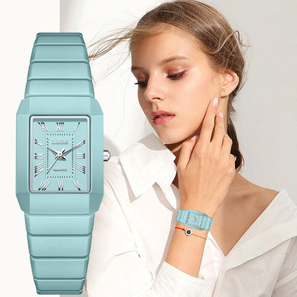 New Fashion LIGE Elegant Quartz Woman Watch Top Brand Luxury Ceramic Strap Waterproof Simple Dial Watches for Women Ladies Gifts