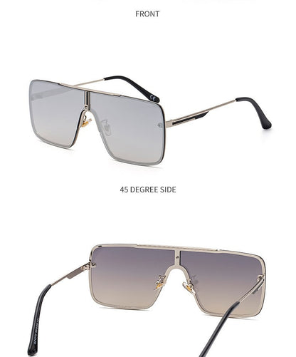 Óculos de sol quadrados oversized para homens, armação grande, 2025, design de marca de luxo, armação de metal, óculos de sol masculinos, óculos retrô