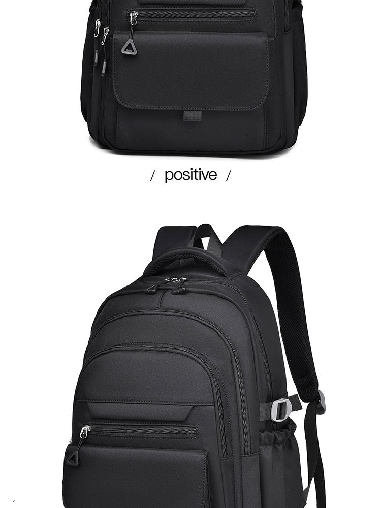 Mochila Multi-camadas Impermeável e Estilosa Oxford de Grande Capacidade Simples para Estudantes, Viajantes e Uso Diário