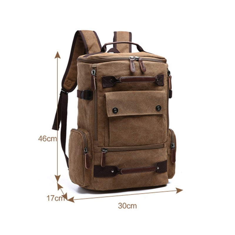 Mochila Masculina Vintage Lona Mochila Escolar Masculina Bolsas de Viagem Mochila de Grande Capacidade Mochila para Laptop Bolsa de Alta Qualidade