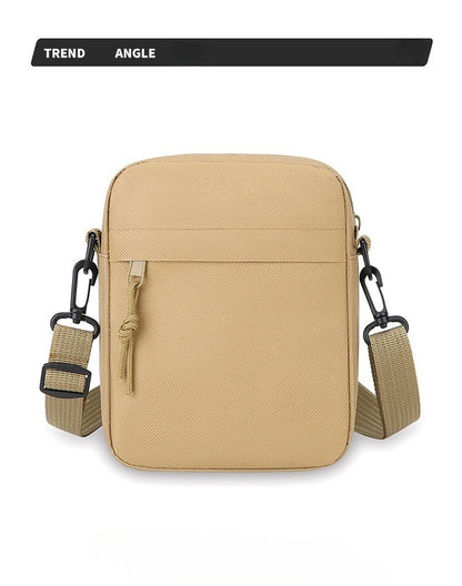 Simple Solid-Color Men's Mini Crossbody Bag - Lightweight and Stylish Ideal for Casual Use and Carrying Phones