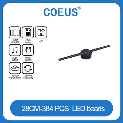 Hologram 3D Ventilador Fan Advertising Display Luces Led light Sign Holographic Player Support Images Video Draw Audiences