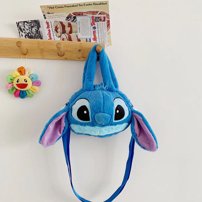 Disney Lilo & Stitch Plush Toys Kawaii Plush Messenger Bag Girl Handbag Anime Stuffed Toys Children Cartoon Plushie Soft Bag